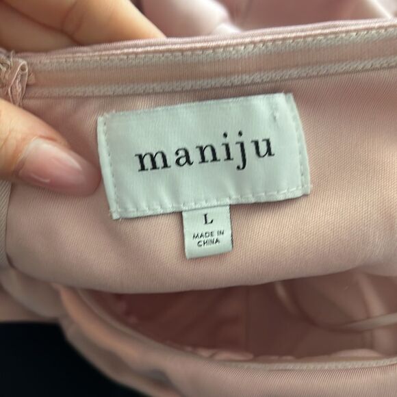 Maniju Blush Off the Shoulder Maxi/Formal Dress Sz- - Picture 9 of 13